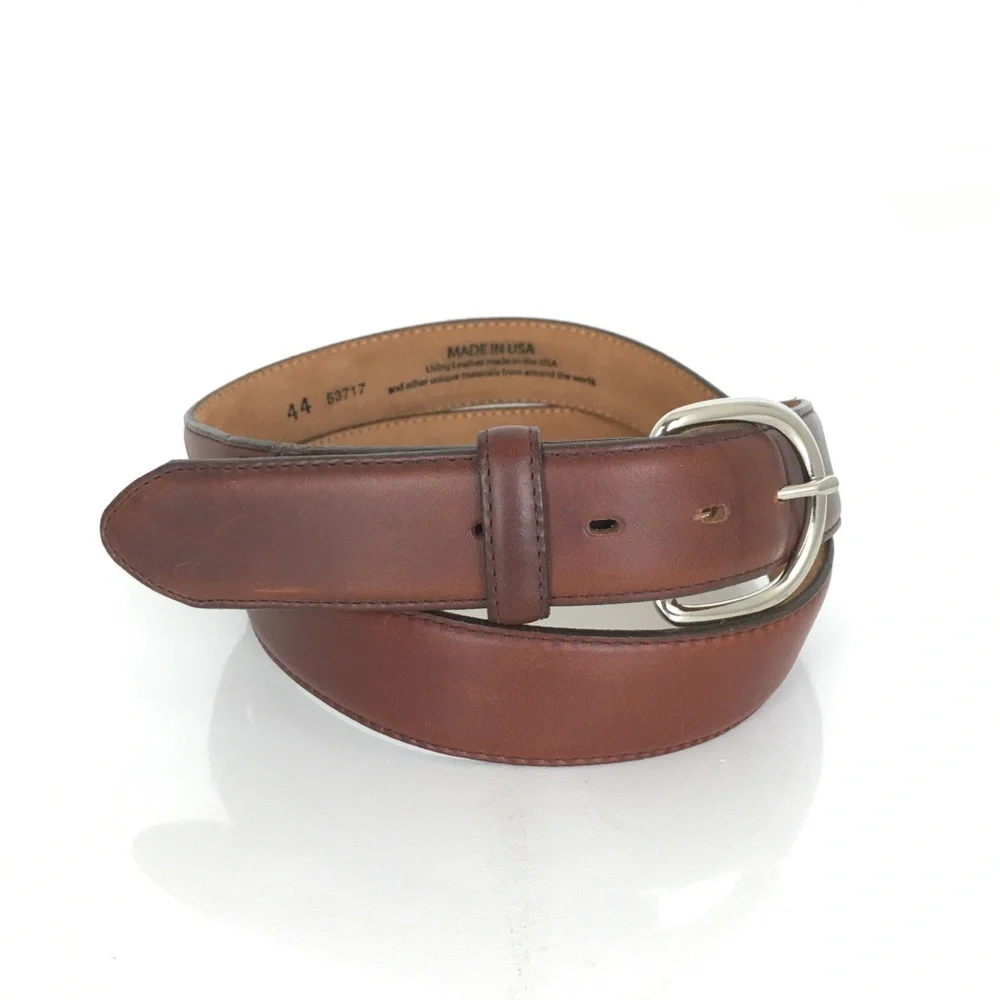 Silver Creek Classics Brown Leather Western Cowboy Belt Size 44 Made In The USA